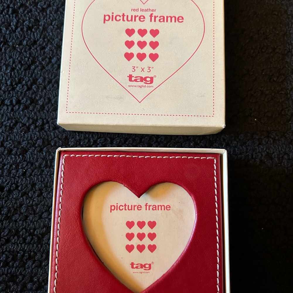 Sweet Red Leather ❤️ Picture Frame